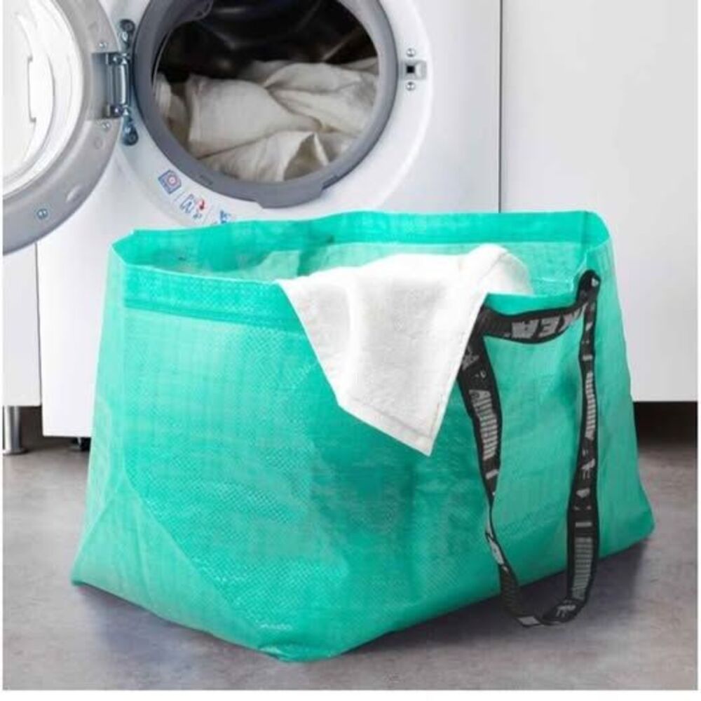 IKEA Slukis Frakta Reusable Tote Bag - Teal Turquoise Limited Edition